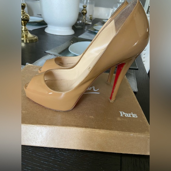 Nude Christian Louboutin Heels - Picture 2 of 5